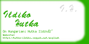 ildiko hutka business card